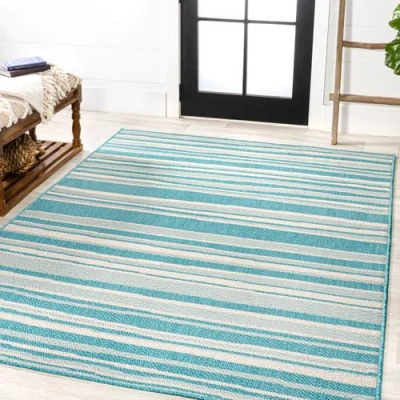 JONATHAN Y JONATHAN Y CASTARA WAVY STRIPE MODERN INDOOR/OUTDOOR AREA RUG