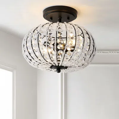 JONATHAN Y CATALINA 11.7" METAL /ACRYLIC LED SEMI-FLUSH MOUNT