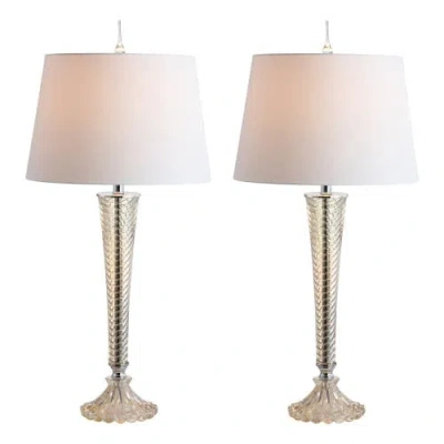 Jonathan Y Caterina 32" Glass Led Table Lamp, Champagne