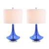 Jonathan Y Cecile 25.5" Glass Teardrop Led Table Lamp In Cobalt Blue