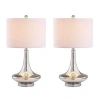 Jonathan Y Cecile 25.5" Glass Teardrop Led Table Lamp In Mercury Silver