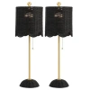 Jonathan Y Celerie 27.5" Coastal Bohemian Rattan/iron Scalloped Buffet Led Table Lamp With Pull Chai In Black