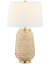 Jonathan Y Chakrii 25" Rustic Bohemian Iron, Rattan Led Table Lamp With Pull-chain