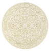 Jonathan Y Charleston Vintage Filigree Textured Weave Indoor/outdoor Green/cream Round Area Rug In Cream/green