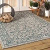 Jonathan Y Charleston Vintage Filigree Textured Weave Indoor/outdoor Area Rug In Gray