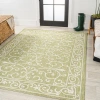 Jonathan Y Charleston Vintage Filigree Textured Weave Indoor/outdoor Area Rug In Green