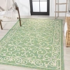 Jonathan Y Charleston Vintage Filigree Textured Weave Indoor/outdoor Area Rug In Green/ivory