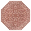 Jonathan Y Charleston Vintage Filigree Textured Weave Octagon Indoor/outdoor Area Rug In Red