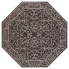 Jonathan Y Charleston Vintage Filigree Textured Weave Octagon Indoor/outdoor Area Rug In Black