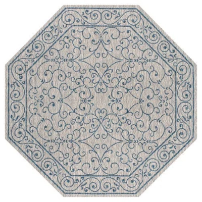 Jonathan Y Charleston Vintage Filigree Textured Weave Octagon Indoor/outdoor Area Rug In Gray