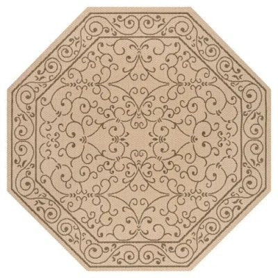 Jonathan Y Charleston Vintage Filigree Textured Weave Octagon Indoor/outdoor Area Rug In Gold