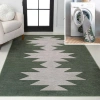 Jonathan Y Chayton Minimalist Geometric Machine-washable Area Rug In Green/light Gray