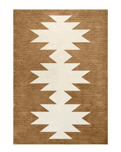 Jonathan Y Chayton Minimalist Geometric Machine-washable Rug In Brown