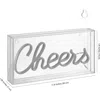 Jonathan Y Cheers Contemporary Glam Acrylic Box Usb Operated Led Neon Light In Yellow