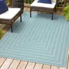 Jonathan Y Chevron Modern Concentric Squares Indoor/outdoor Area Rug In Aqua/light Gray