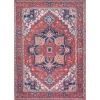 Jonathan Y Cirali Ornate Large Medallion Machine-washable Area Rug In Red/navy