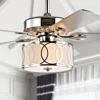 Jonathan Y Circe 52" 3-light Transitional Glam Drum Shade Led Ceiling Fan With Remote