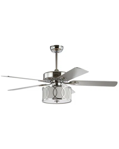 Jonathan Y Circe 52in 3-light Drum Shade Led Ceiling Fan With Remote In Multi