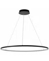 Jonathan Y Circulo Modern Led Candelier In Black