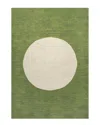 Jonathan Y Designs Cirkel Minimalist Geometric Dot Machine-washable Rug In Olive