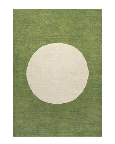 Jonathan Y Designs Cirkel Minimalist Geometric Dot Machine-washable Rug In Olive