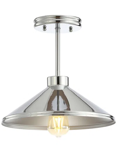 Jonathan Y Cisco 11.75in Modern Farmhouse Led Pendant In Silver