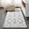 Jonathan Y Citta High-low Pile Mediterranean Tile Indoor/outdoor Area Rug In White/black