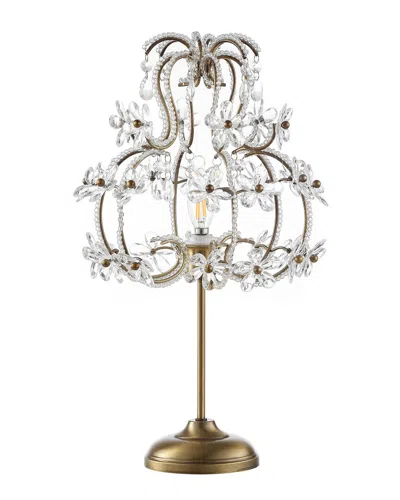 Jonathan Y Clara 20.5in Crystal Flower Beaded Girandole Table Lamp