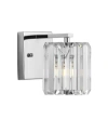 Jonathan Y Coco Prism Vintage-like 1-light Classic Glam Led Vanity Light In Silver-tone