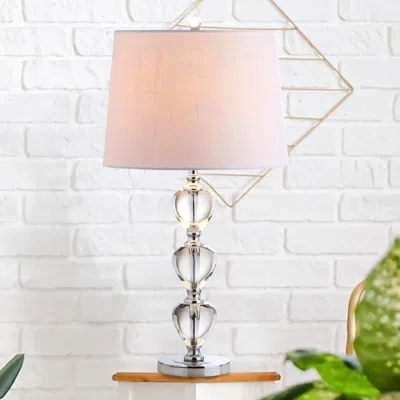 Jonathan Y Cole 27" Crystal Led Table Lamp In Clear