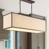 Jonathan Y Cole 42" 4-light Minimalist Industrial Rectangular Linen Iron Linear Led Pendant