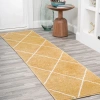 Jonathan Y Cole Minimalist Diamond Trellis Area Rug In Gold/white