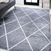 Jonathan Y Cole Minimalist Diamond Trellis Area Rug In Gray/white