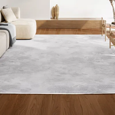 Jonathan Y Cole Modern Minimalist Pinstripe High-low Area Rug In Gray