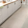 Jonathan Y Cole Modern Minimalist Pinstripe High-low Area Rug In Cream/silver