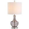 Jonathan Y Colette Mini Glass Led Table Lamp In Smoke Gray