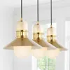 Jonathan Y Colin 3-light 35" Adjustable Iron/glass Retro Hurricane Triple Linear Led Pendant