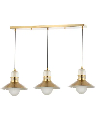 Jonathan Y Colin 3-light 35in Adjustable Retro Hurricane Triple Led Pendant In Multi