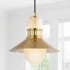 Jonathan Y Colin 9.75" Adjustable Iron/glass Retro Hurricane Led Pendant