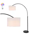 Jonathan Y Collier Floor Lamp In Black