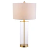 Jonathan Y Designs Collins 29.25in Glass Table Lamp In Clear/brass Gold