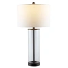 Jonathan Y Collins Glass Led Table Lamp In Oil Rubbed Bronze/clear
