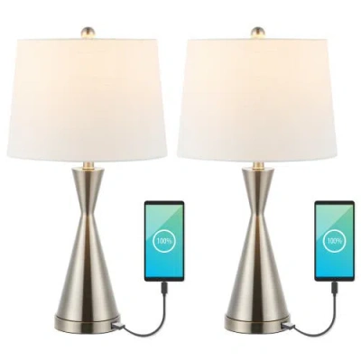 Jonathan Y Colton 26" Classic French Country Iron Led Table Lamp With Usb Charging Port