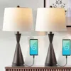 Jonathan Y Colton 26" French Country Farmhouse Iron Led Table Lamp With Usb Charging Port