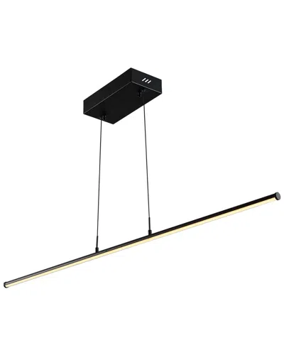 Jonathan Y Conley 39.5in Dimmable Adjustable Integrated Led Metal Linear Pendant In Black