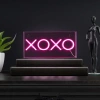 Jonathan Y Contemporary Glam Acrylic Box Usb Operated Led Neon Light In Pink