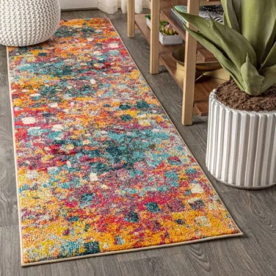 Jonathan Y Contemporary Pop Modern Abstract Area Rug In Multi/yellow