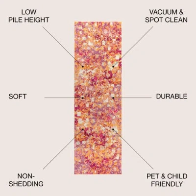 Jonathan Y Contemporary Pop Modern Abstract Area Rug In Pink/orange
