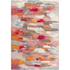 Jonathan Y Contemporary Pop Modern Abstract Brushstroke Area Rug In Ivory/pink