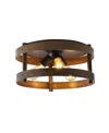 Jonathan Y Cooper 16" 3-light Farmhouse Industrial Iron Led Flush Mount